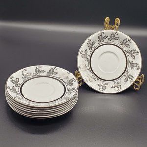 Alfred Meakin England Glo-White 8 Pc saucer set Wh